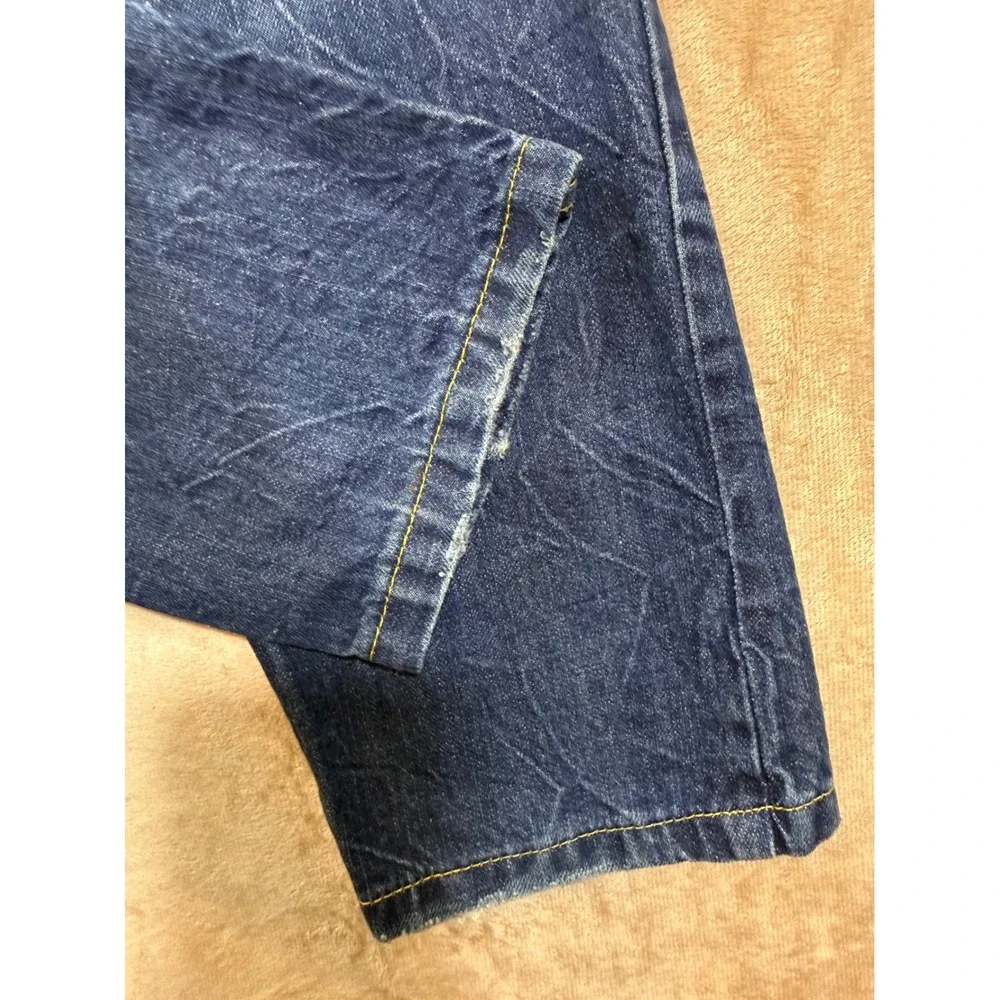 Levis 502 Regular Taper Jeans Blue Distressed Denim Boys Size 14 27x29